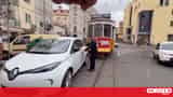Deputado do Chega estaciona em cima da linha do elétrico na Praça do Martim Moniz